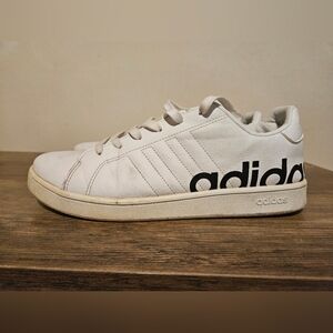 Adidas White Low-Top Sneaker with Black Logo